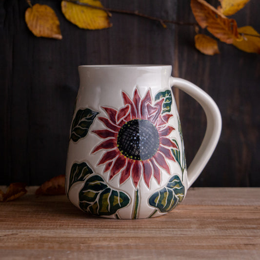 Tall Dark Sunflower Mug #1 [20oz]