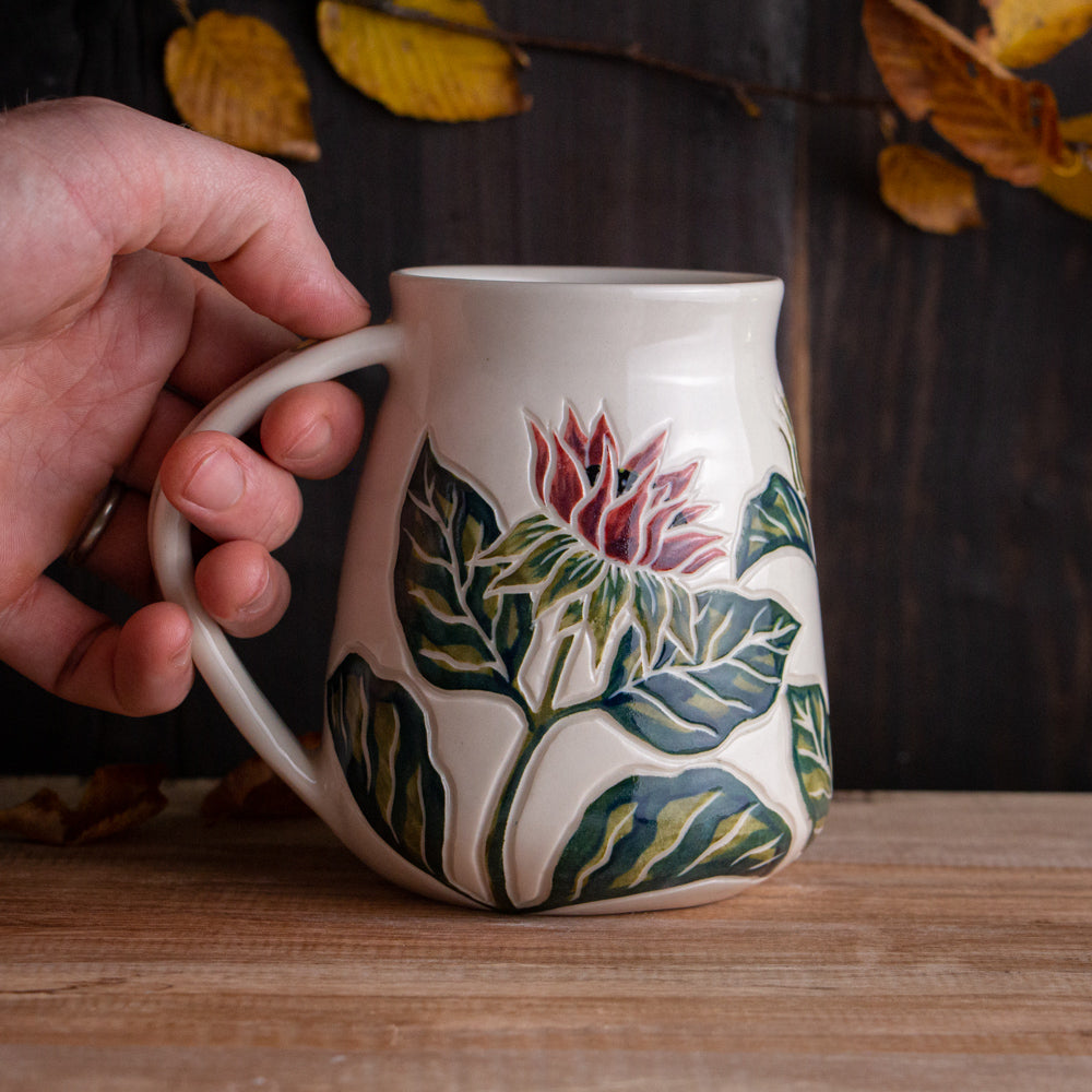 Tall Dark Sunflower Mug #1 [20oz]