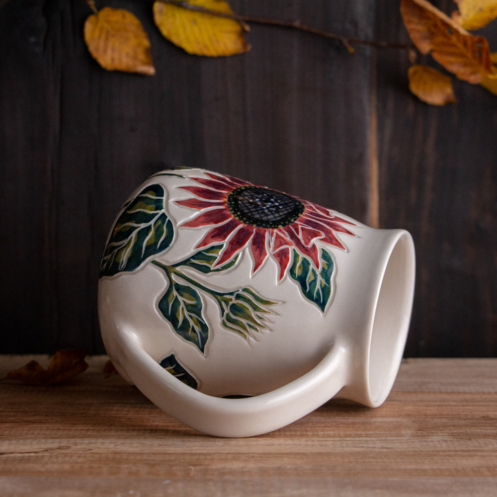 Tall Dark Sunflower Mug #1 [20oz]