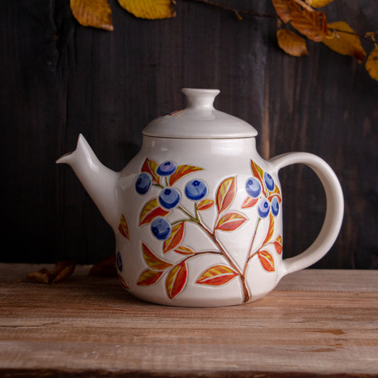 Autumn Blueberry Botanic Teapot