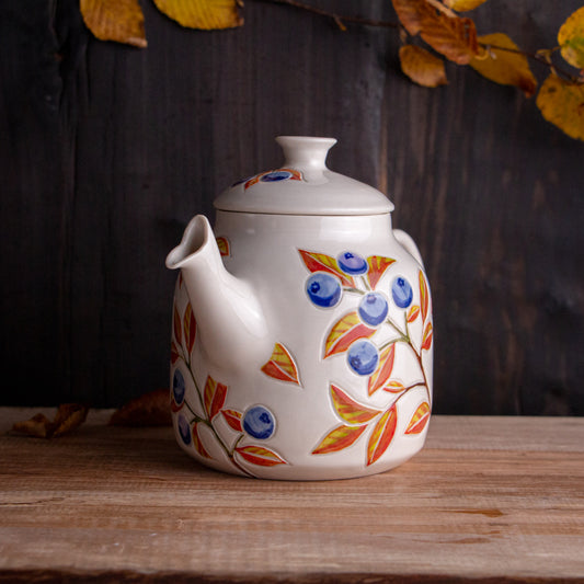 Autumn Blueberry Botanic Teapot