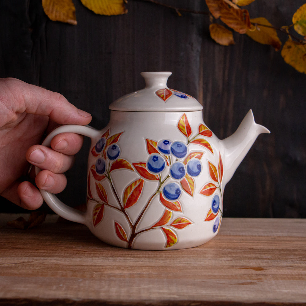 Autumn Blueberry Botanic Teapot
