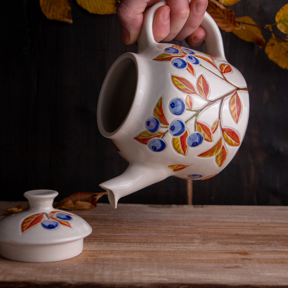Autumn Blueberry Botanic Teapot
