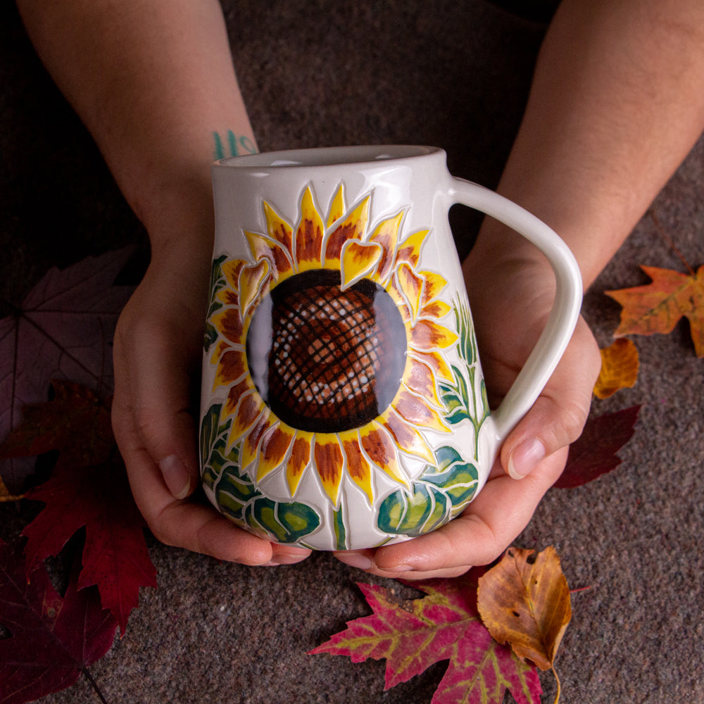 Tall Sunflower Mug #4 [21oz]