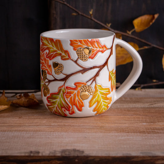 [SECONDS] Autumn Oak Branch Mug [17oz]