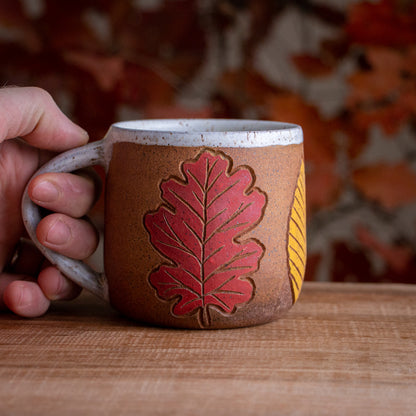 Stoneware Fall Leaf Mug #1 [14oz]