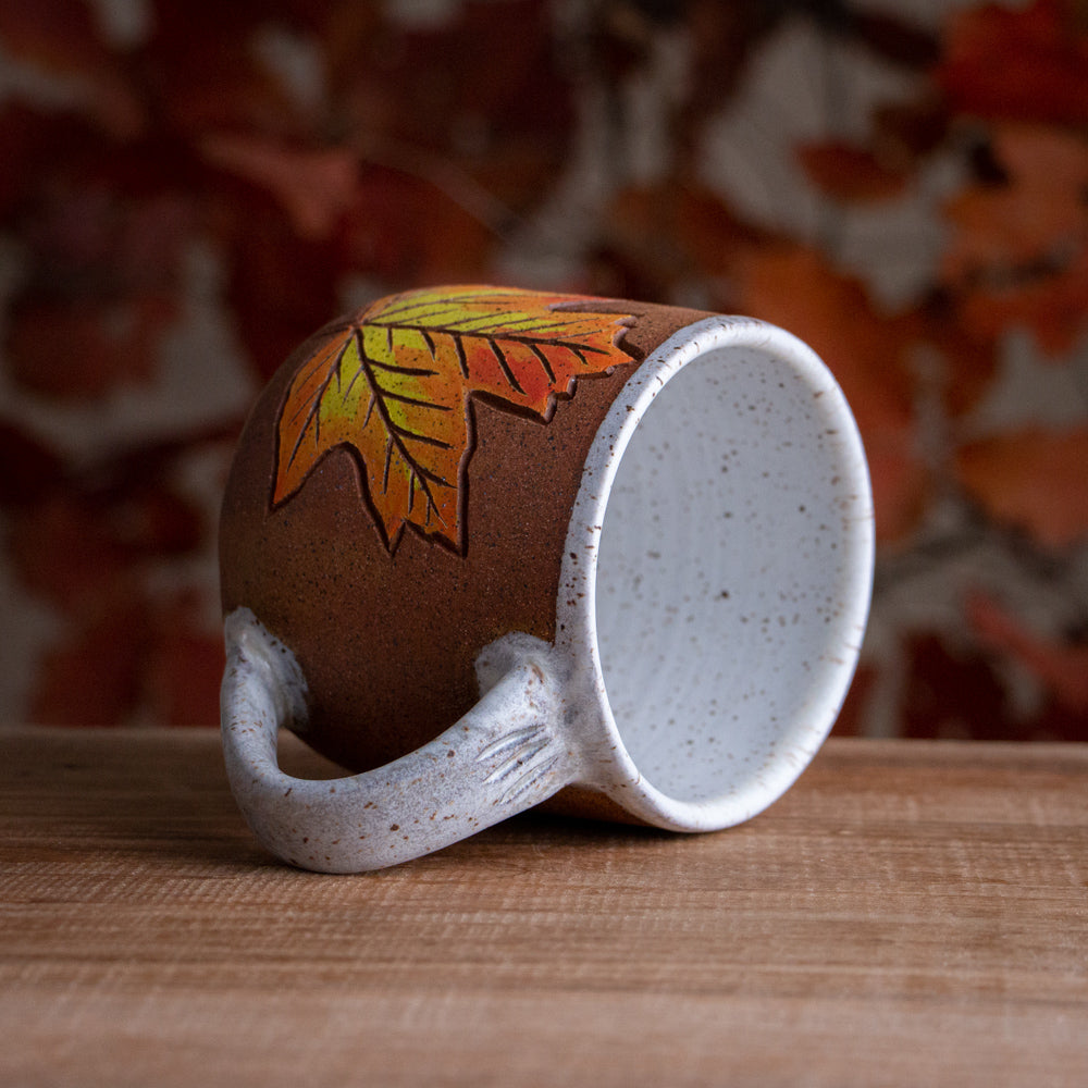 Stoneware Fall Leaf Mug #1 [14oz]