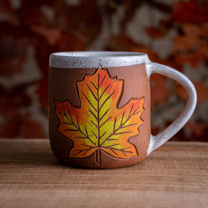 Stoneware Fall Leaf Mug #2 [15oz]