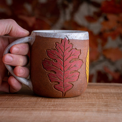 Stoneware Fall Leaf Mug #2 [15oz]
