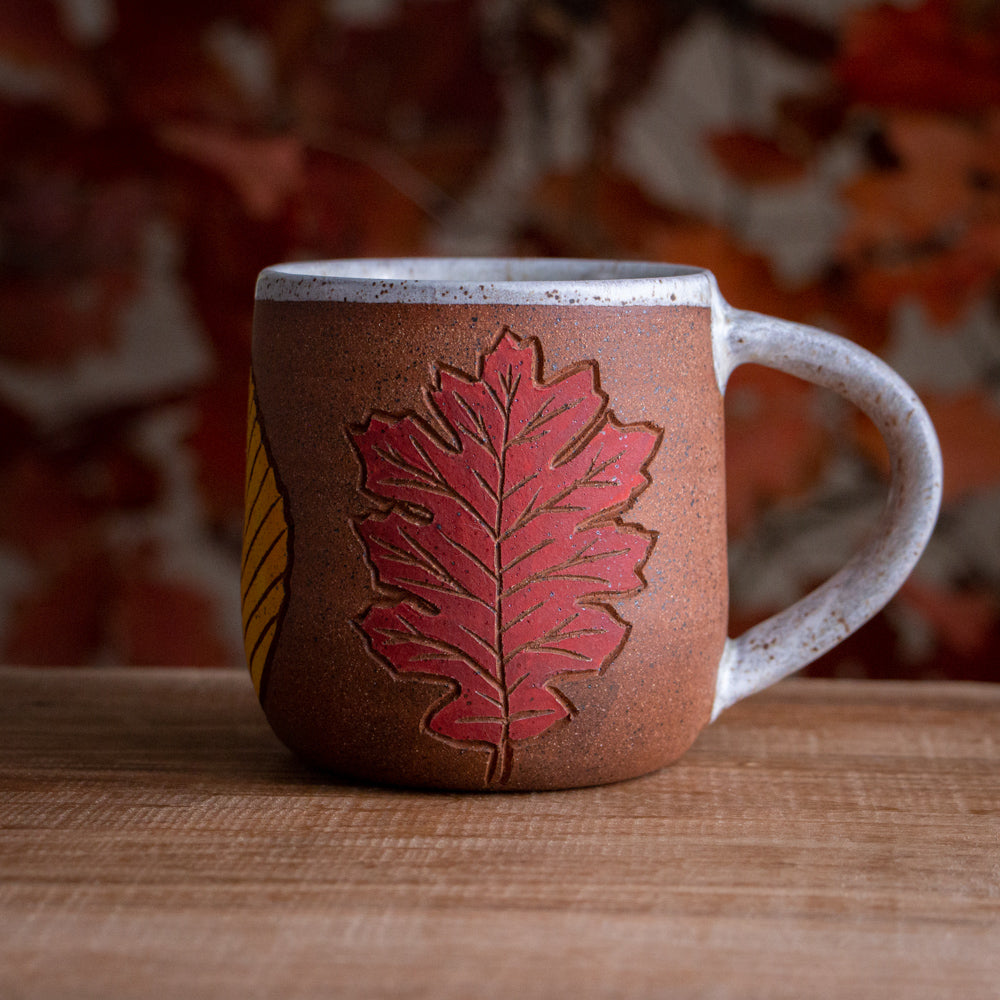 Stoneware Fall Leaf Mug #3 [16oz]