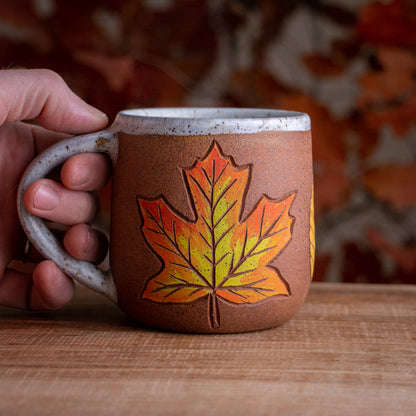 Stoneware Fall Leaf Mug #3 [16oz]