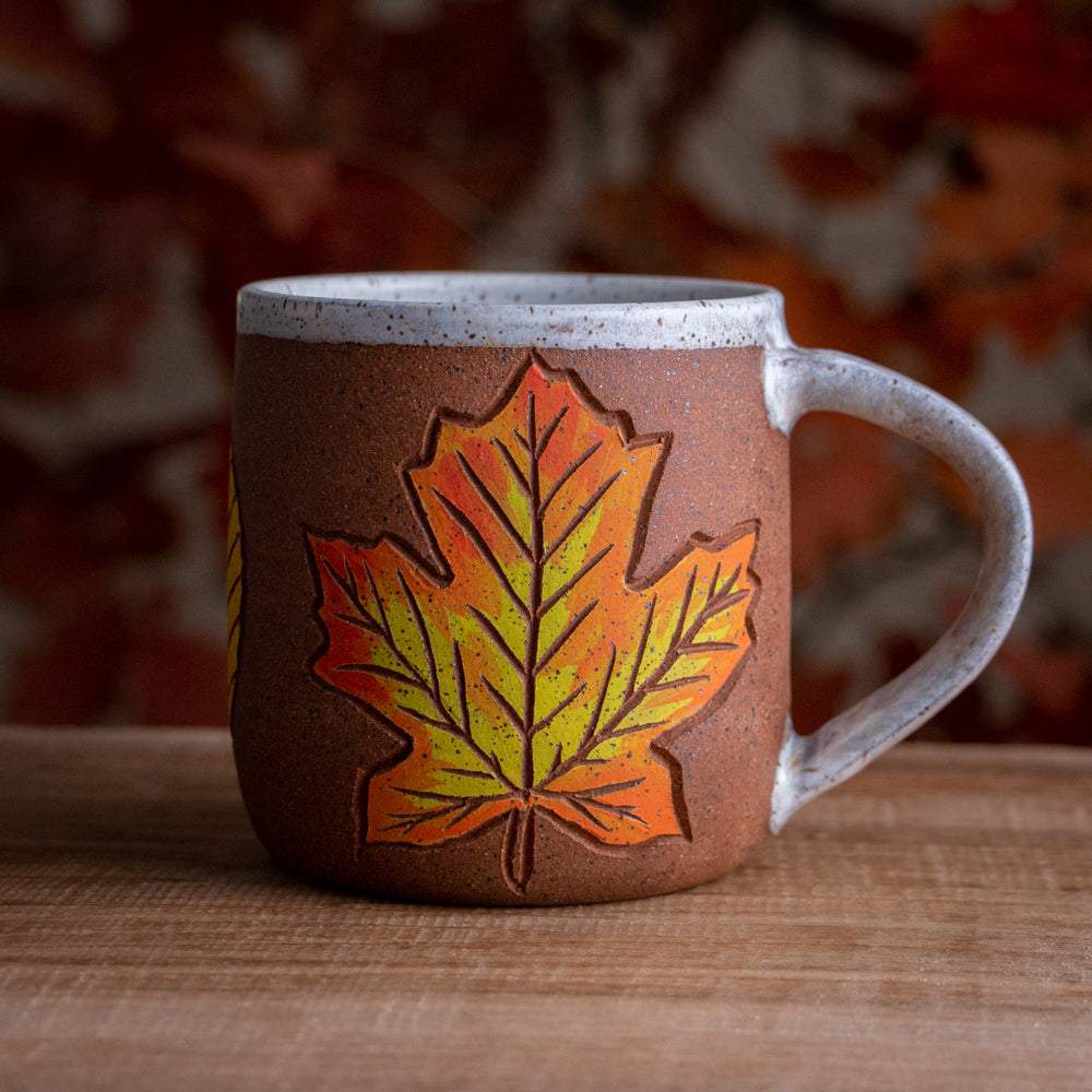 Stoneware Fall Leaf Mug #4 [16oz]