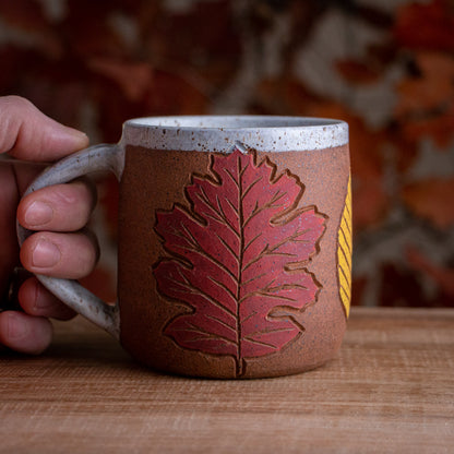 Stoneware Fall Leaf Mug #4 [16oz]