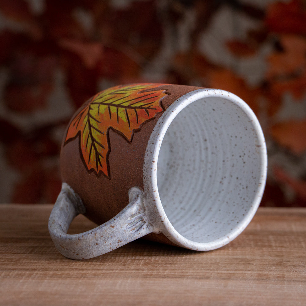 Stoneware Fall Leaf Mug #4 [16oz]
