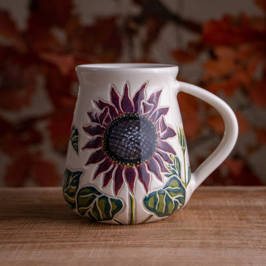 Tall Dark Sunflower Mug #1 [18oz]