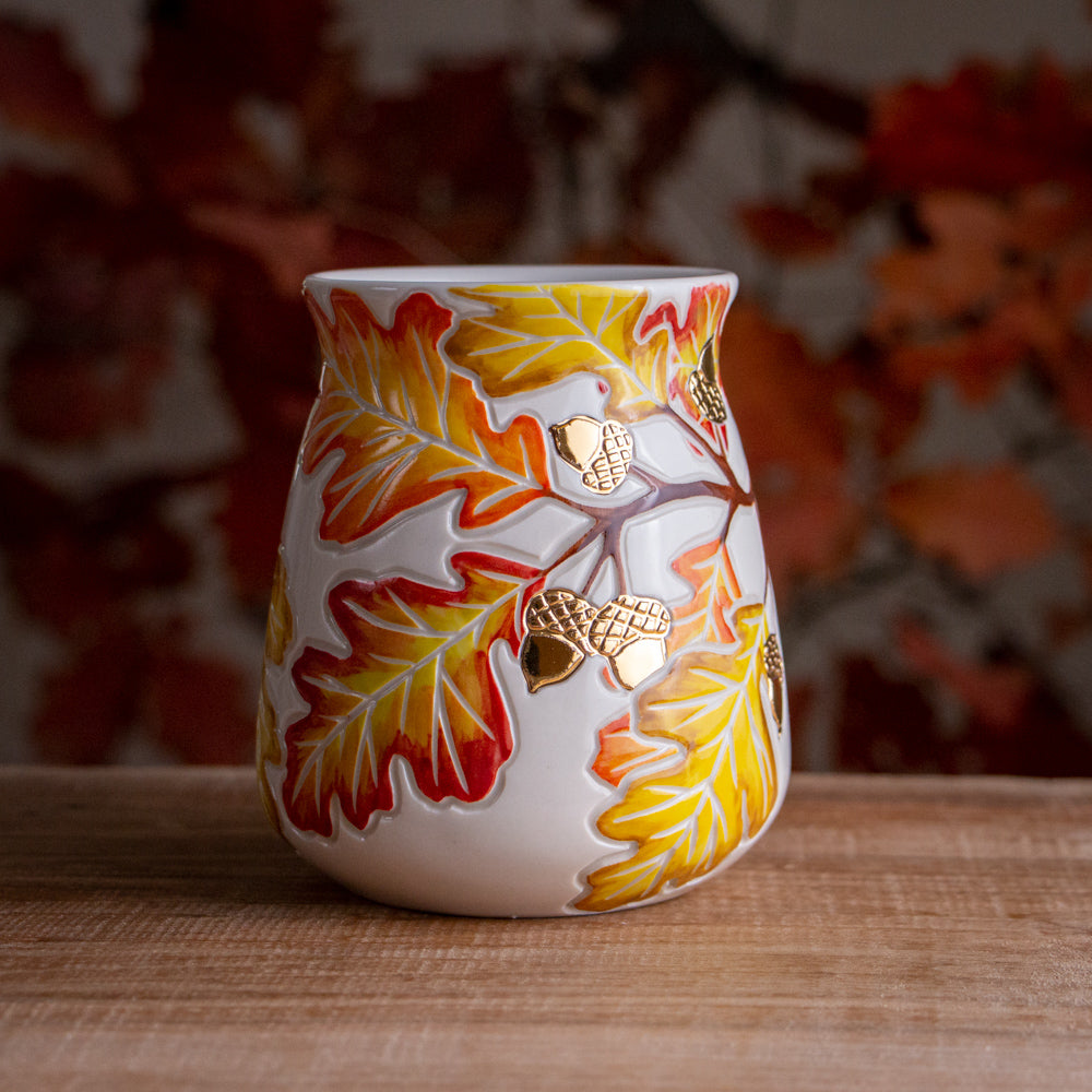 Tall Autumn Oak Branch Mug #1 [18oz]