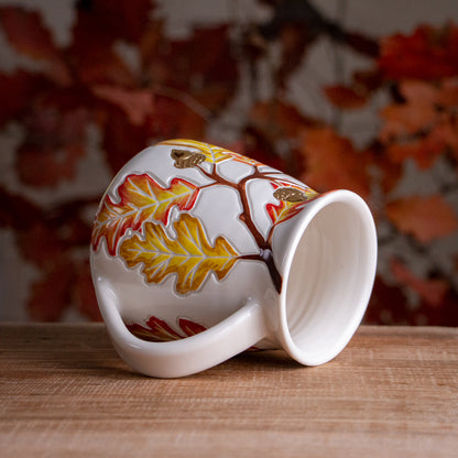 Tall Autumn Oak Branch Mug #1 [18oz]
