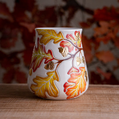 Tall Autumn Oak Branch Mug #2 [21oz]