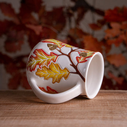 Tall Autumn Oak Branch Mug #4 [18oz]