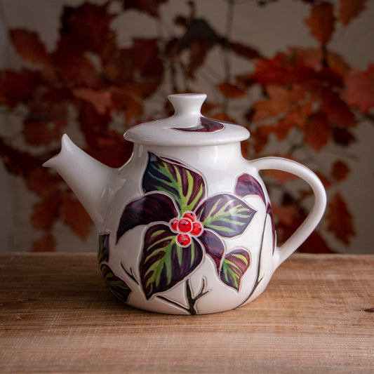 Autumn Dogwood Teapot