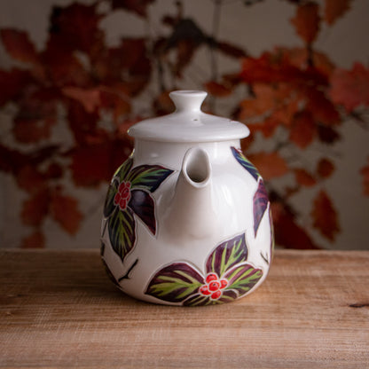 Autumn Dogwood Teapot