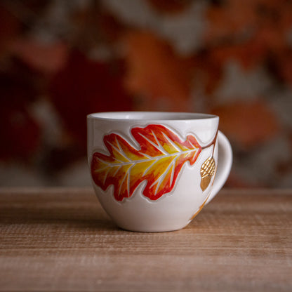Autumn Oak Branch Espresso Cup #2 [3oz]