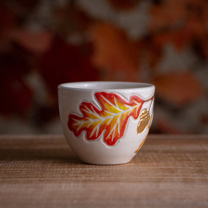 Autumn Oak Branch Espresso Cup #4 [3oz]