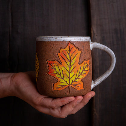 Stoneware Fall Leaf Mug #4 [16oz]