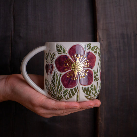 "Anna's Red" Hellebore Mug