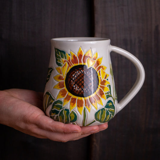 Tall Sunflower Mug #2 [18oz]