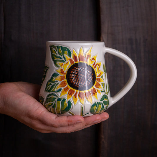 Tall Sunflower Mug #4 [16oz]