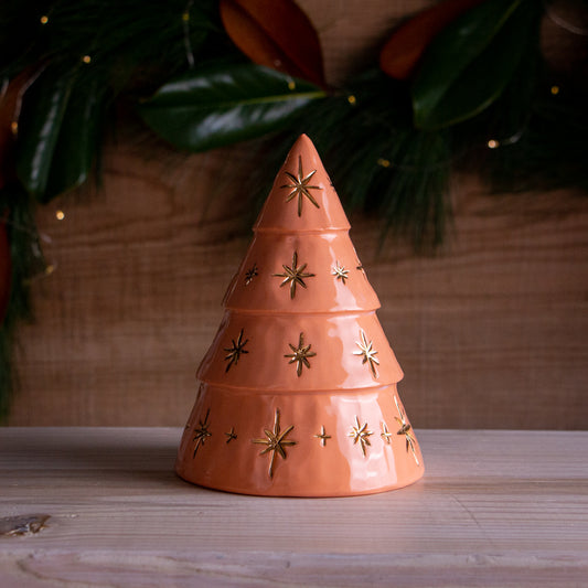 Peach Stars Christmas Tree #2