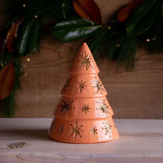 Peach Stars Christmas Tree #1