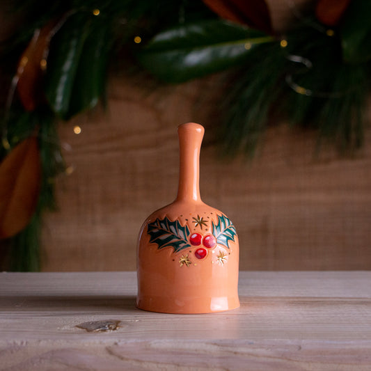Holly Sprig Holiday Bell