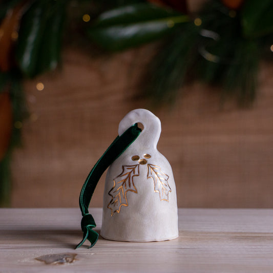 Holly Sprig Ornamental Bell