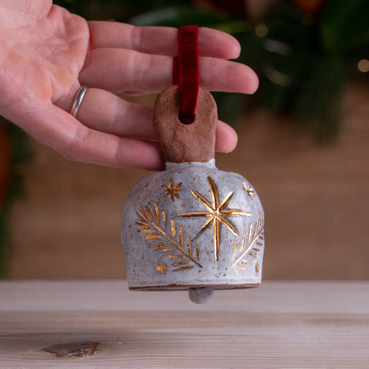 Stoneware Star Ornamental Bell