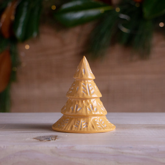 Small Yellow Cottage Christmas Tree