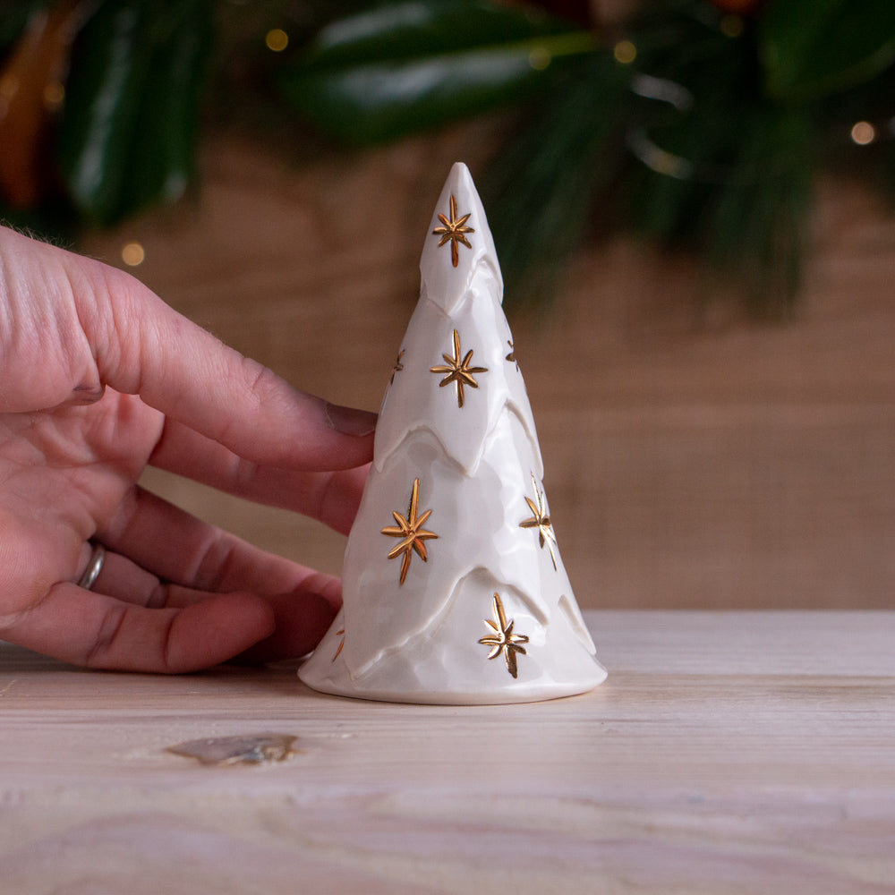Small Gold Star Christmas Tree