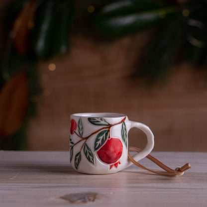 Pomegranate Tiny Mug Ornament