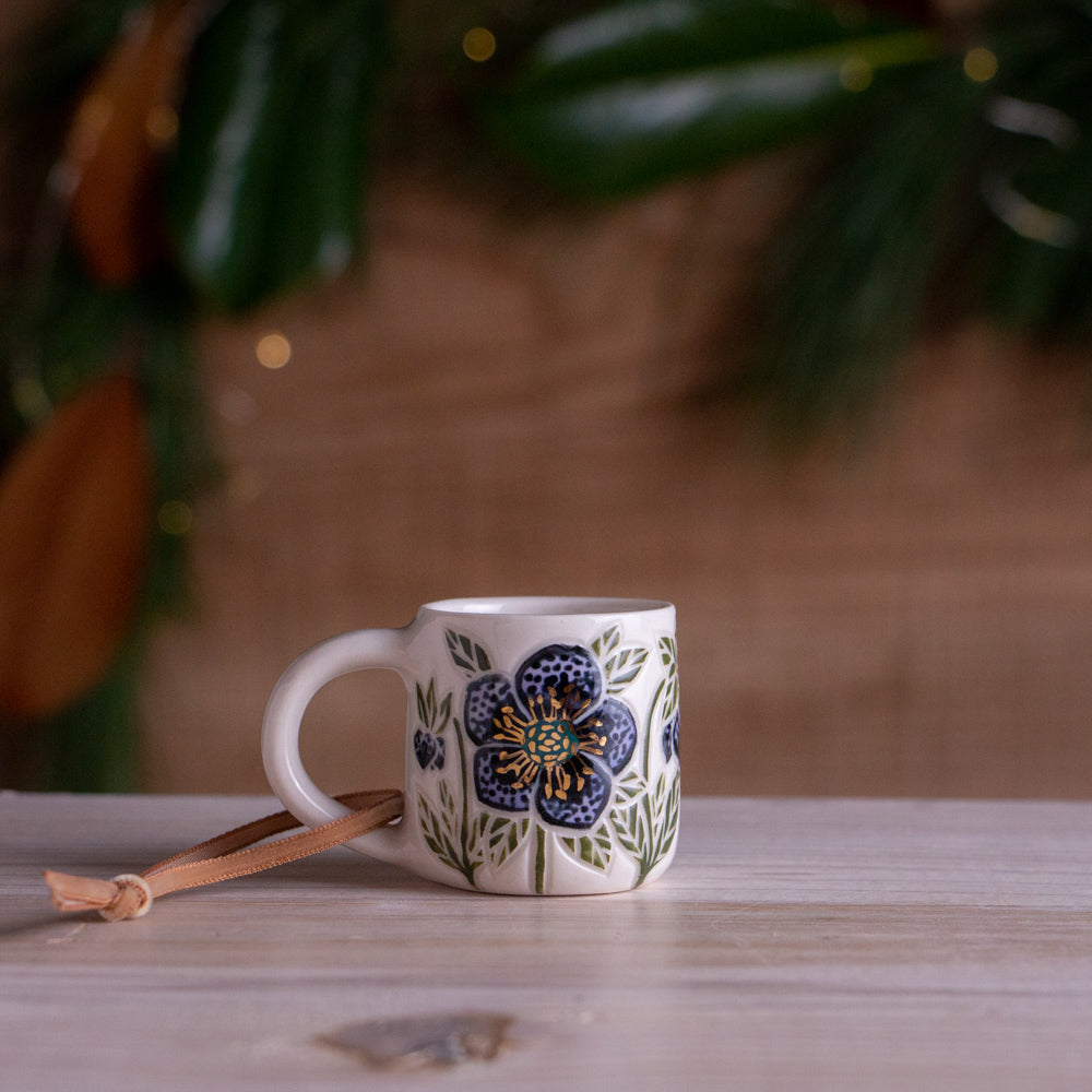 Hellebore Tiny Mug Ornament