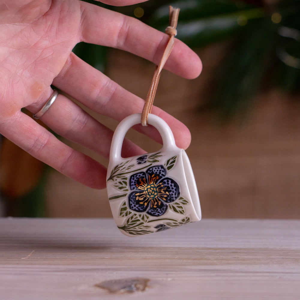 Hellebore Tiny Mug Ornament