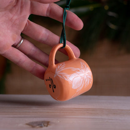 Peach Hellebore Tiny Mug Ornament #1