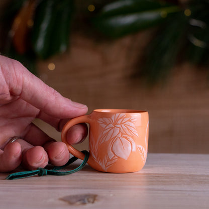 Peach Hellebore Tiny Mug Ornament #2