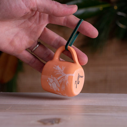 Peach Anemone Tiny Mug Ornament #1