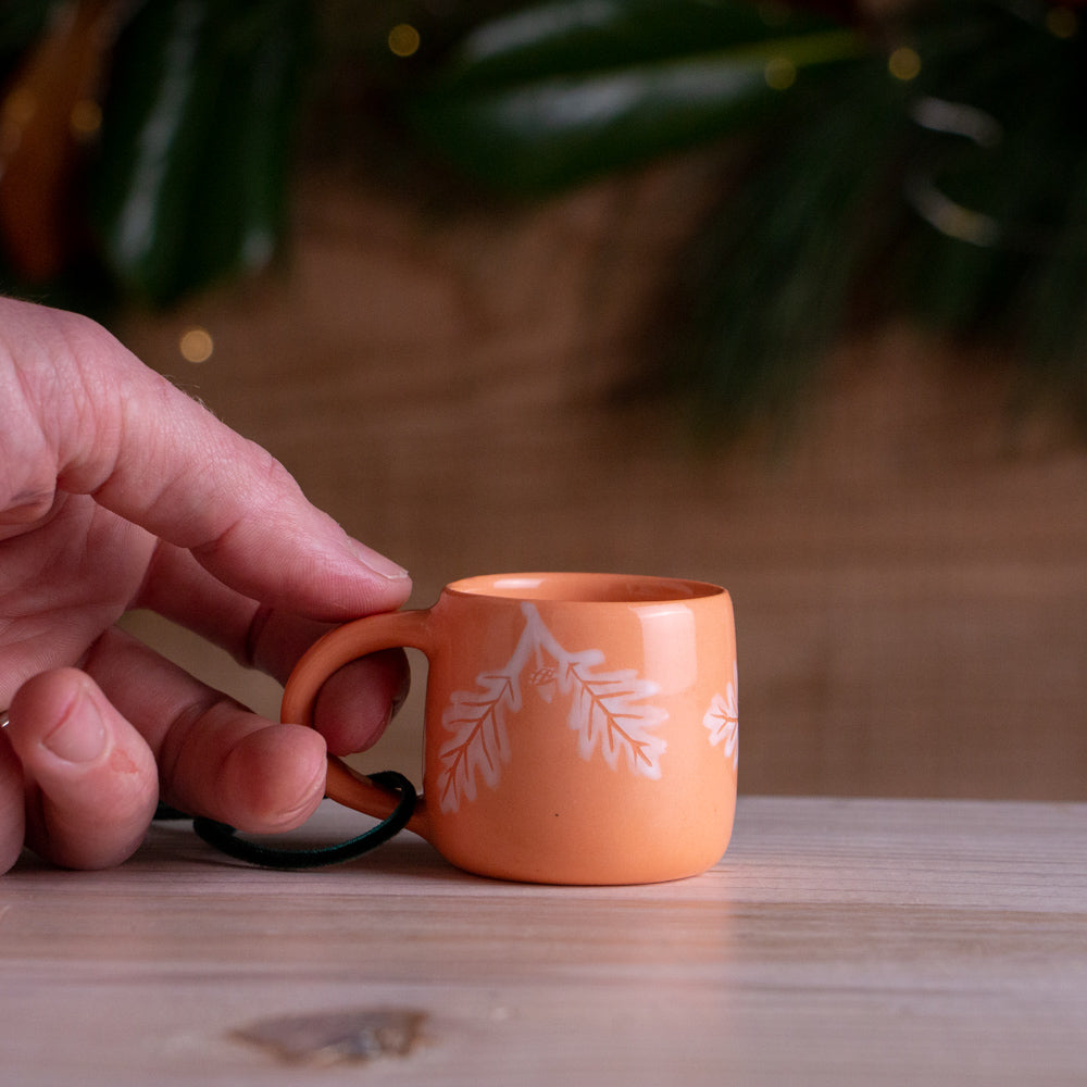 Peach Oak Tiny Mug Ornament #1