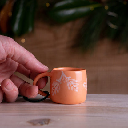 Peach Oak Tiny Mug Ornament #1