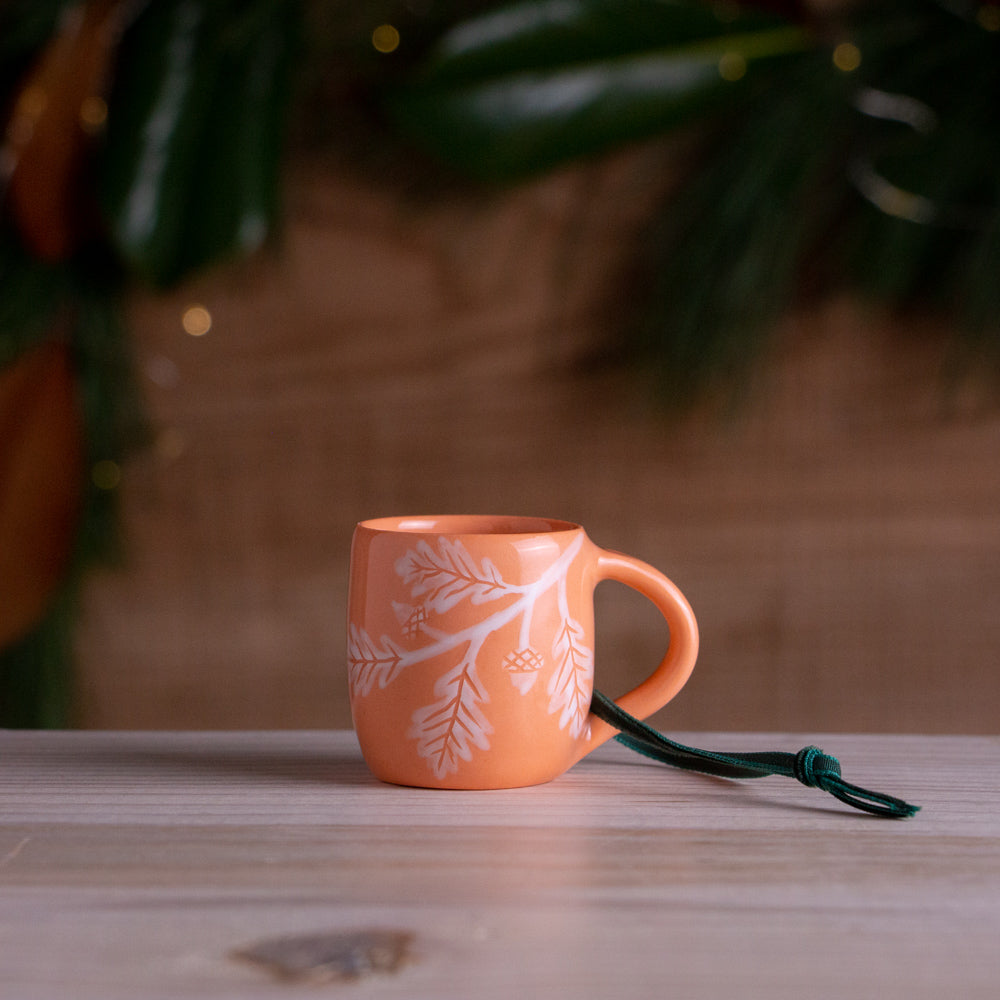 Peach Oak Tiny Mug Ornament #2