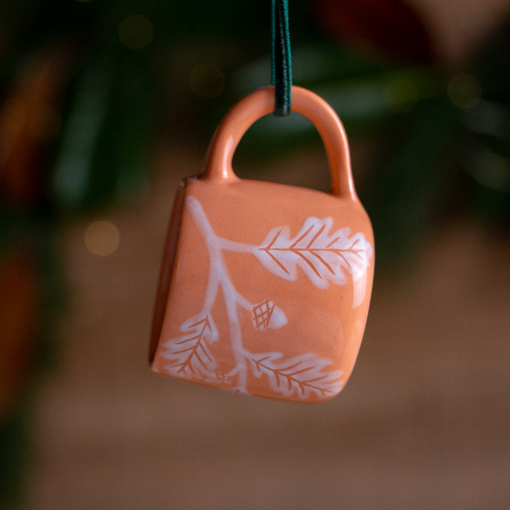 Peach Oak Tiny Mug Ornament #1