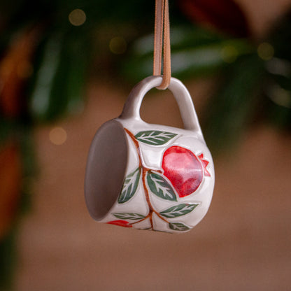 Pomegranate Tiny Mug Ornament