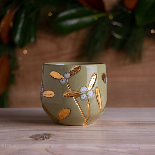 Green & Gold Mistletoe Mug #4 [11oz]